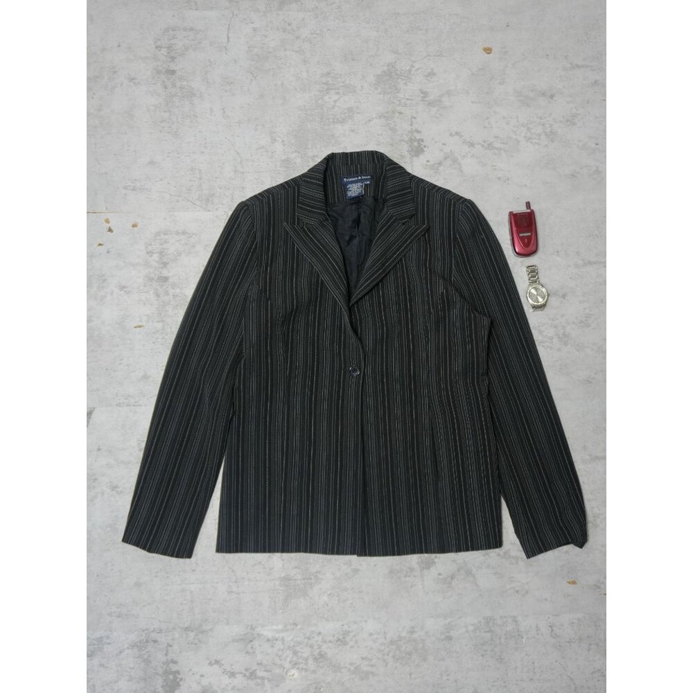 Vintage Tristan & Iseut Stripes Blazer Coat